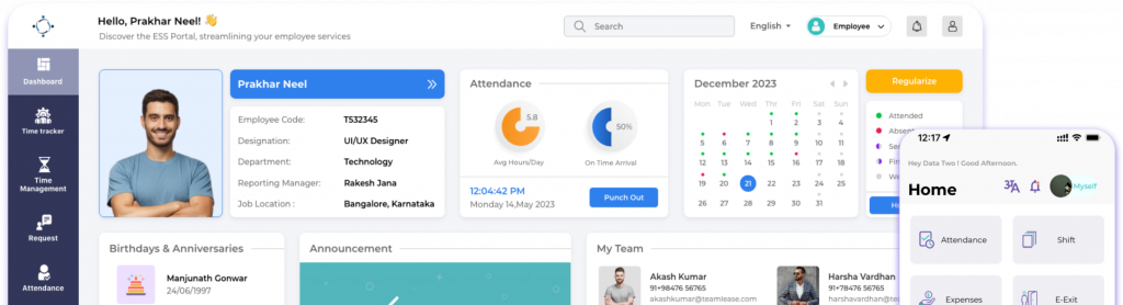 TeamLease HCM Dashboard